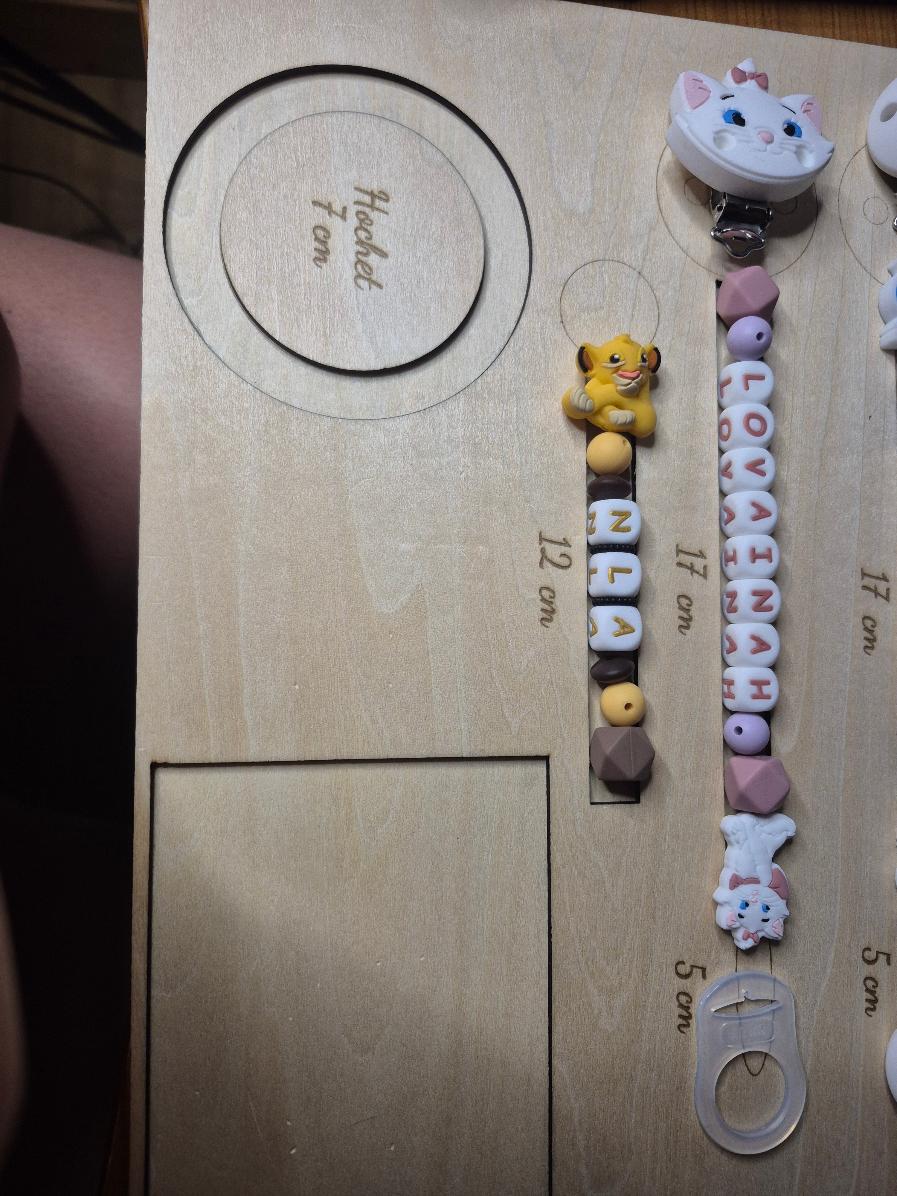 Commande Alicia 3 attaches + 1 Anneau + 1 porte cle
