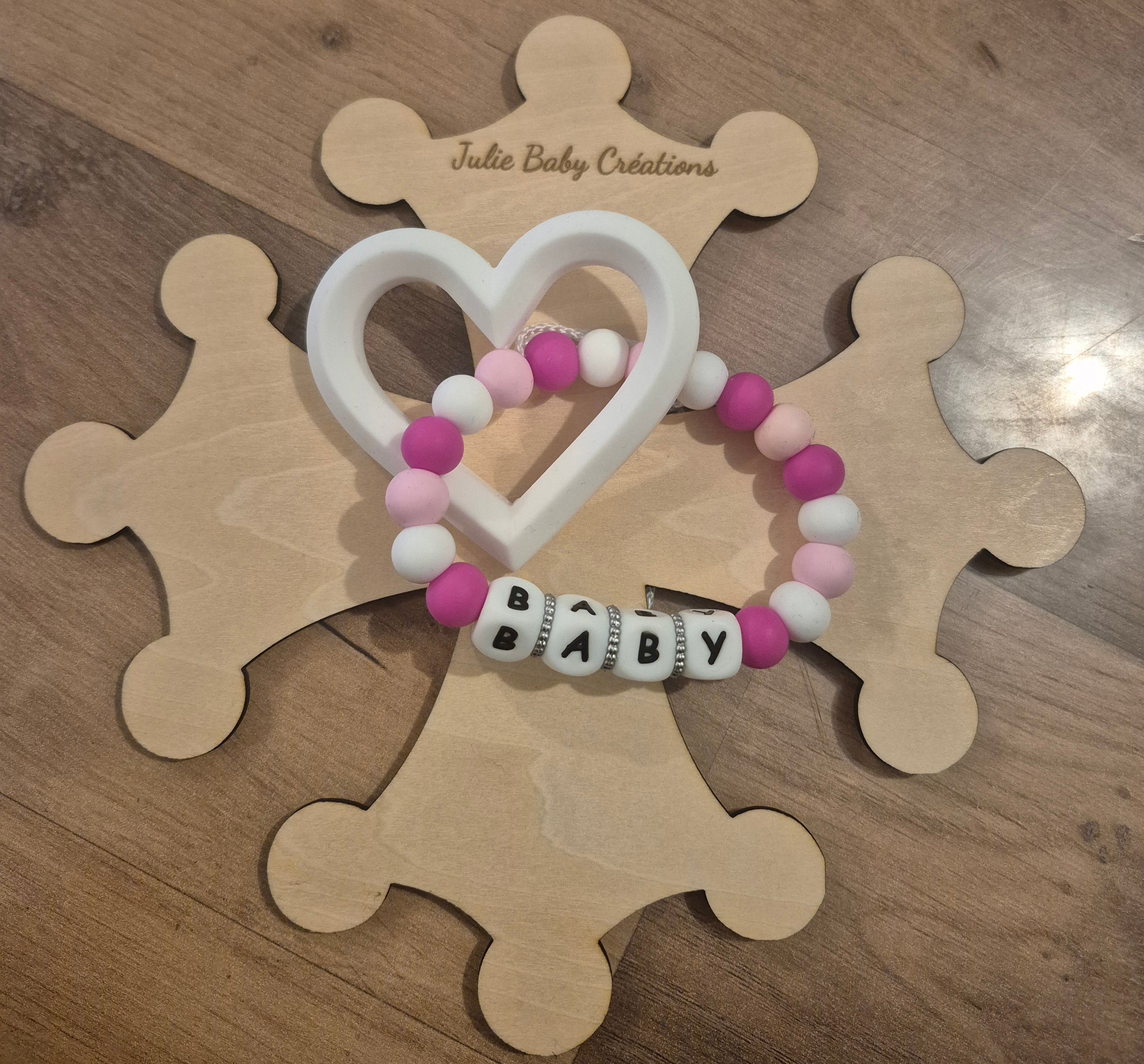 Anneau dentition coeur Blanc